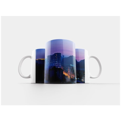 фото Кружка "сити, городской пейзаж, с высоты птичьего полета" 320 мл lotsprints