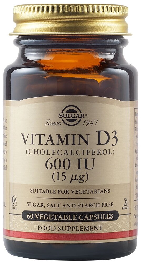 Vitamin D3 капс., 600 МЕ, 140 г, 60 шт.