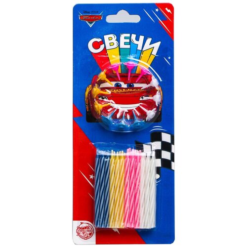 фото Набор свечей для торта, тачки, 24 шт. disney