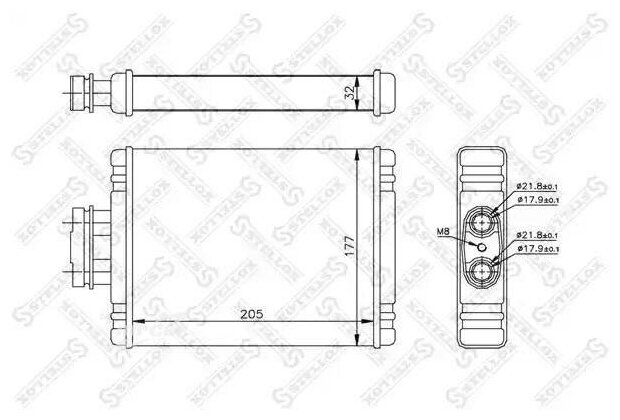 STELLOX 1035114SX 10-35114-SX_радиатор печки\ VW Polo all 02