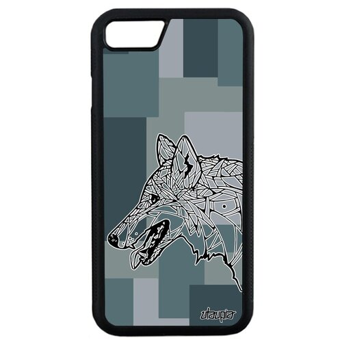 фото Качественный чехол для // apple iphone se 2020 // "волк" хищник дизайн, utaupia, серый
