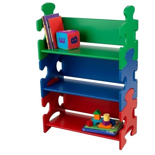 Система хранения KidKraft Пазл, яркий (Puzzle Book Shelf – Primary) (14400_KE)