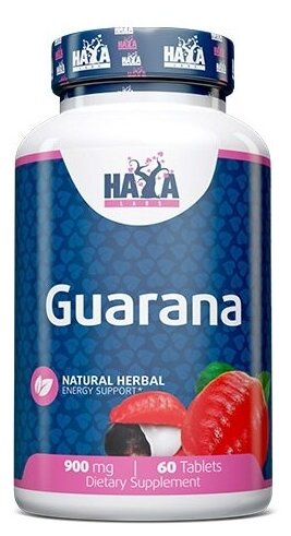 Haya Labs Guarana (Гуарана) 900 мг 60 таблеток