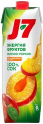 Сок J7 Яблоко-Персик, без сахара, 0.97 л