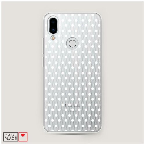 фото Силиконовый чехол "сетка в горох белая" на meizu note 9 / мейзу ноут 9 case place