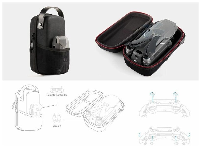 Сумка для квадрокоптера Pgytech Mini Carrying Case для DJI Mavic 2 Pro/DJI Mavic 2 Zoom - фото №7