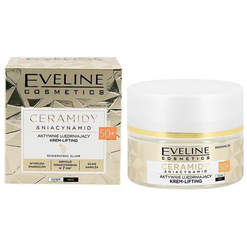 EVELINE CERAMIDES & NIACINAMIDE Активно укрепляющий крем-лифтинг 50+ дневной/ночной 50мл