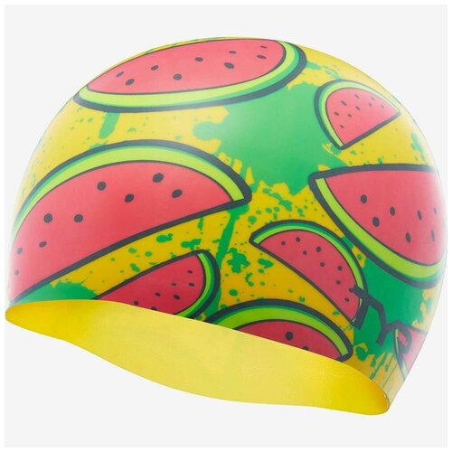 фото Шапочка для плавания tyr watermelon swim cap, цвет - желтый;материал - силикон 100%