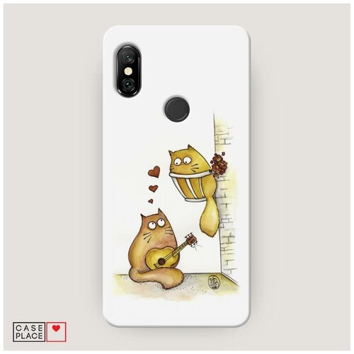 фото Чехол пластиковый xiaomi redmi note 6 pro влюбленные котики 2 case place