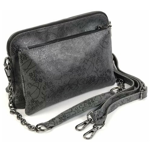 фото Женская кожаная сумка 328-f грей (107756) fuzi house