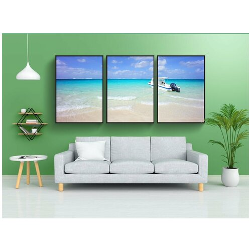 фото Набор модулных постеров для интерьера "лодка, судно, сайпан" 60x90 см. в тубусе, без рамки lotsprints