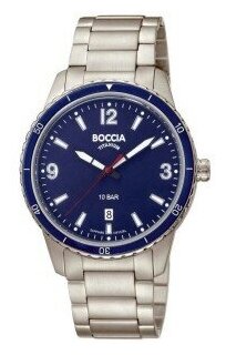 Наручные часы BOCCIA 3635-04, красный, серебряный