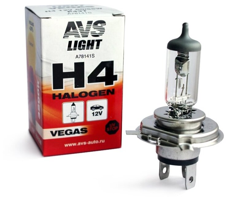 Галогенная лампа AVS Vegas H4.12V.60/55W.1шт.