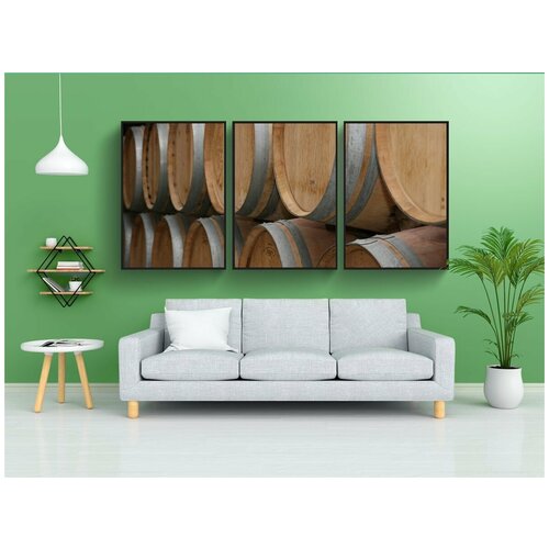 фото Набор модулных постеров для интерьера "винодельня, франция, бордо" 60x90 см. в тубусе, без рамки lotsprints