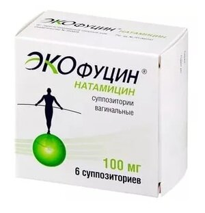 Экофуцин супп. ваг., 100 мг, 6 шт.