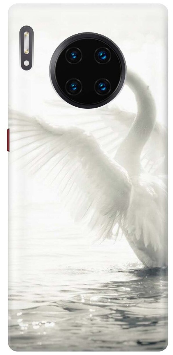 GOSSO Ультратонкий силиконовый чехол-накладка для Huawei Mate 30 Pro с принтом "Лебедь"