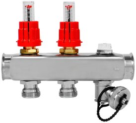 ColSys 878CS, 2 выхода. Входной коллектор из нержавеющей стали с расходомерами, воздухоотводчиком и дренажным клапаном