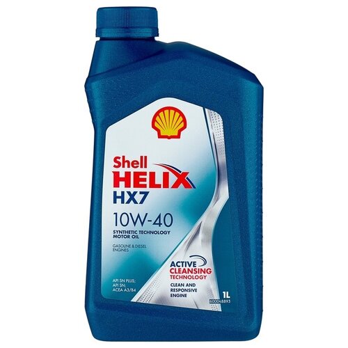 фото Масло моторное shell helix hx7 sn+ 10w-40 (п/синт 1л. 550051574