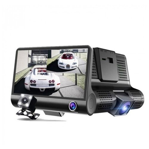 Автомобильный видеорегистратор HD CAR DVR Camera 1080P с тремя камерами - фронтальной, салонной и парковочной