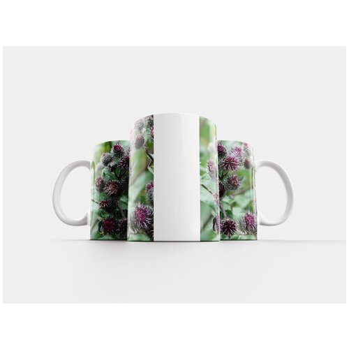 фото Кружка "войлочный лопух, лопух из шерсти, цвести" 320 мл lotsprints