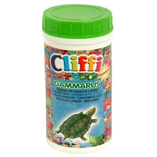 Cliffi Для черепах, средние сушеные креветки, 1000мл (Gammarus) 0.11 кг