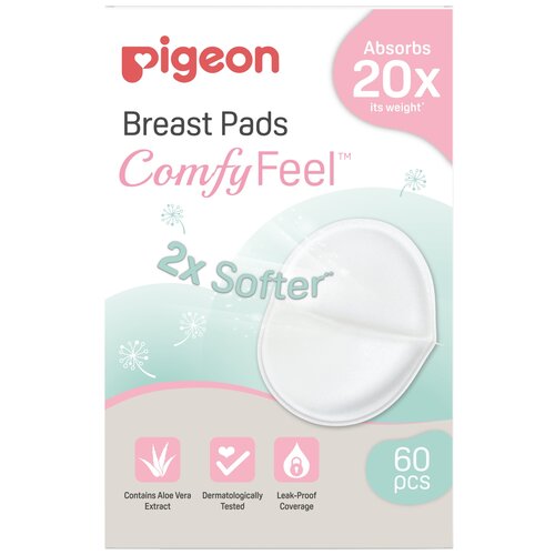 Pigeon Вкладыши для бюстгальтера ComfyFeel с алоэ, 60 шт. pigeon pigeon comfy feel breast pads вкладыши для бюстгралтера с алоэ 60 шт