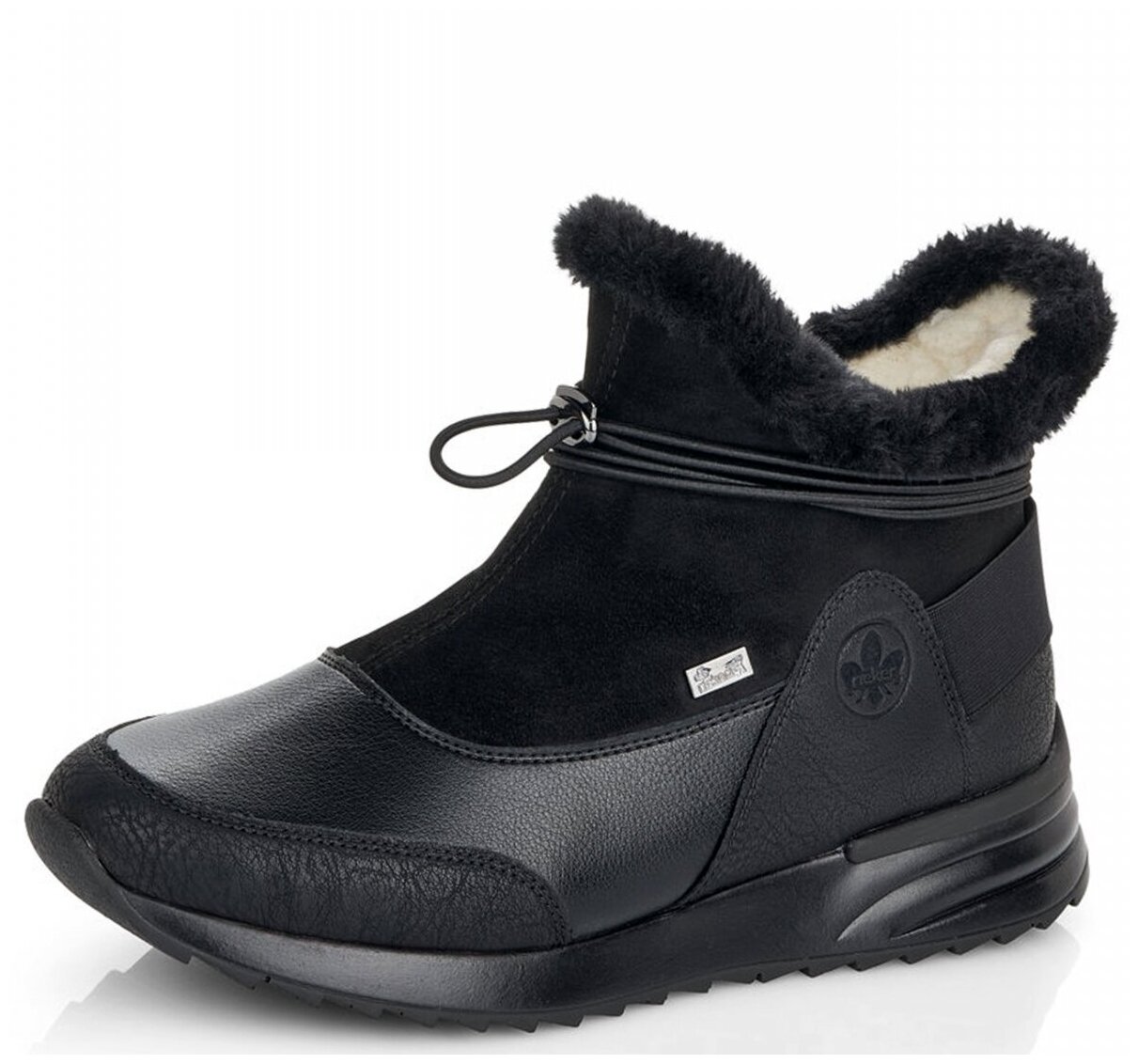 фото Rieker X8063-00V женские п/сапоги черный искусственная кожа зима