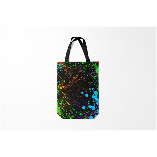 фото Сумка-шоппер / 31х42 см / популярные иллюстрации / текстуры брызги красок burnettie