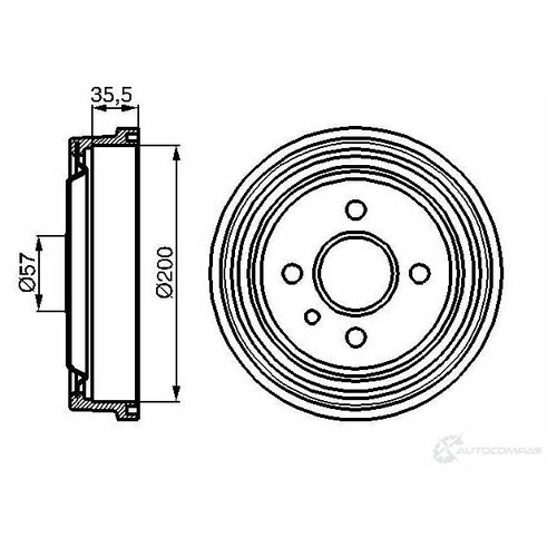 0986477021 BOSCH Барабан тормозной