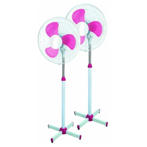 Вентилятор напольный 40 Вт белыйрозовый 2 шт 403900₽