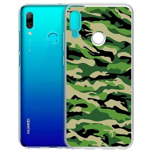 Чехол-накладка Krutoff Clear Case Камуфляж зеленый для Huawei P Smart (2019)/Honor 10 Lite (2019) чехол накладка krutoff clear case женский день розовые бутоны для huawei p smart 2019 honor 10 lite 2019