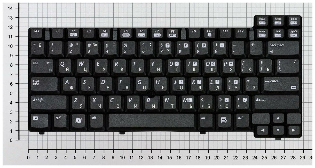 Клавиатура для ноутбука HP Compaq Evo N620c черная со стиком