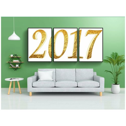 фото Набор модулных постеров для интерьера "новый год, с наилучшими пожеланиями, пожелания" 60x90 см. в тубусе, без рамки lotsprints