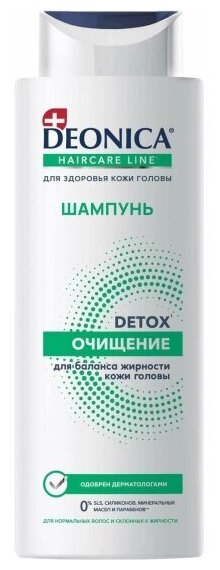 Шампунь для волос Deonica Detox Очищение и уход, 380 мл