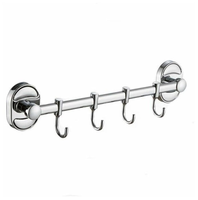 HAIBA Крючки для ванной и кухни (для полотенец) настенные металлические, хром, HB1915-4
