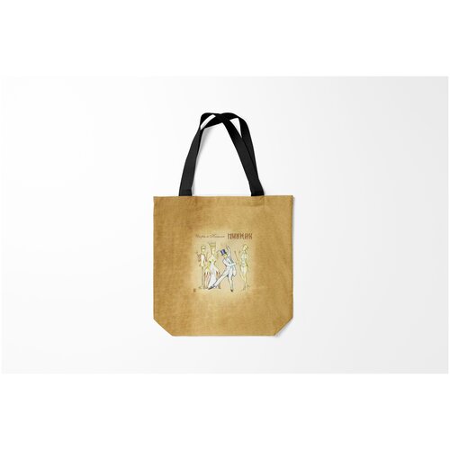 фото Сумка-шоппер / 40х40 см / рок / пикник искры и канкан burnettie