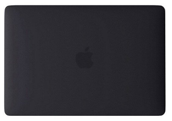 Матовый-черный полупрозрачный пластиковый чехол-накладка для MacBook Air 13 (2018/19), Uniq HUSK Pro Frost