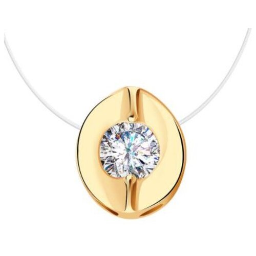 фото Золотая подвеска красносельский ювелир пд2141 с фианитом diamant-online