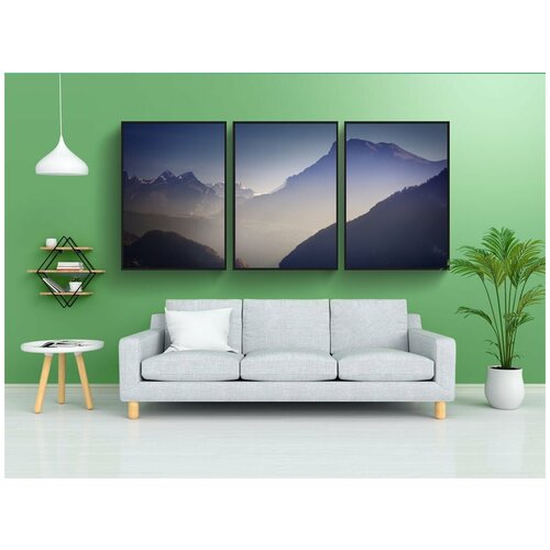 фото Набор модулных постеров для интерьера "гора, панорама, пейзаж" 60x90 см. в тубусе, без рамки lotsprints