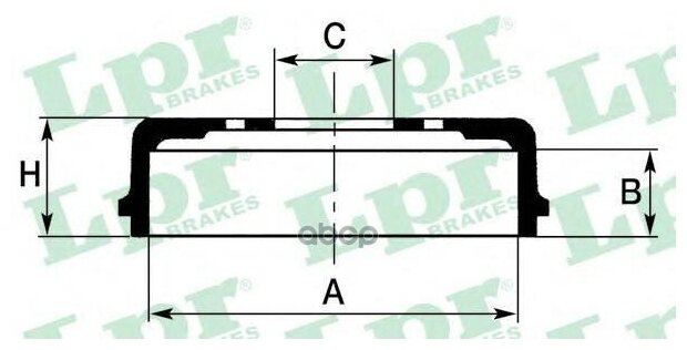 Барабан Тормозной Toyota 4runner 2.4-3.4 86-97/Hiace 84-89/Hilux 2.2-2.5 88- Lpr арт. 7D0355