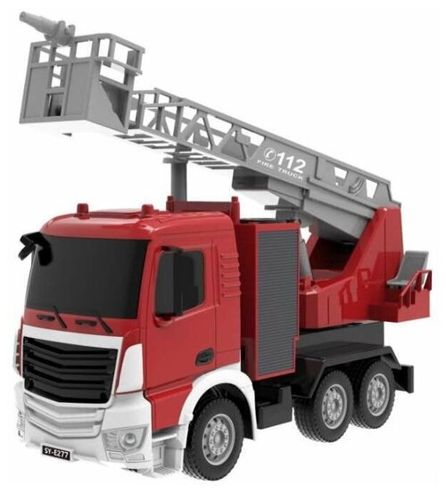 Пожарная машина Double Eаgle 1:26, инерционная пожарная машина, пожарная машина с водой, игрушечная пожарная машина