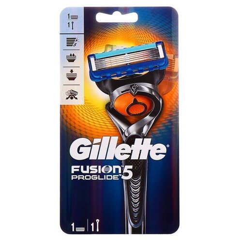 Купить Бритвенный станок Gillette Fusion Proglide Flexball + 1сменная кассета, 5 лезвий, Без бренда