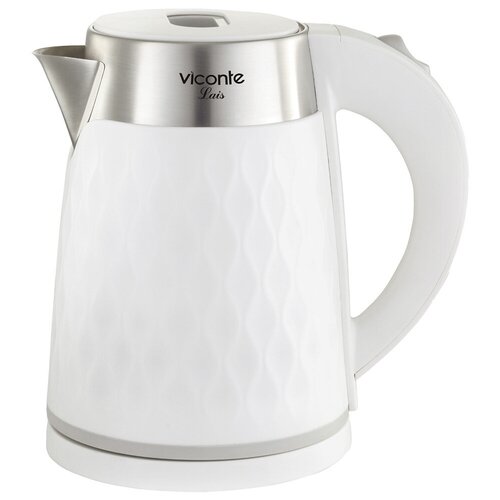 Электрический чайник Viconte VC-3300, белый, серебристый