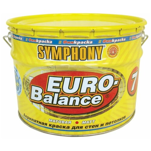 Краска акриловая Symphony Euro-Balance 7 матовая белый 9 л краска symphony euro balance facade siloxan lap 9 л