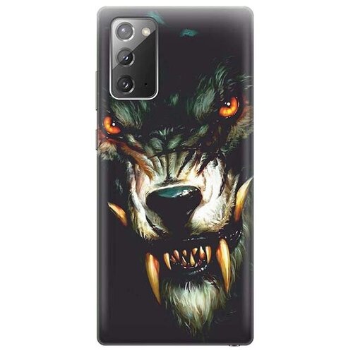 фото Ультратонкий силиконовый чехол-накладка для samsung galaxy note 20 с принтом "злой оборотень" gosso