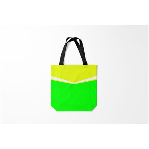фото Сумка-шоппер / 40х40 см / неоновые принты / костюмы угол зеленый burnettie