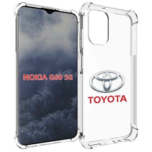 Чехол MyPads toyota-тойота-4 мужской для Nokia G60 5G задняя-панель-накладка-бампер