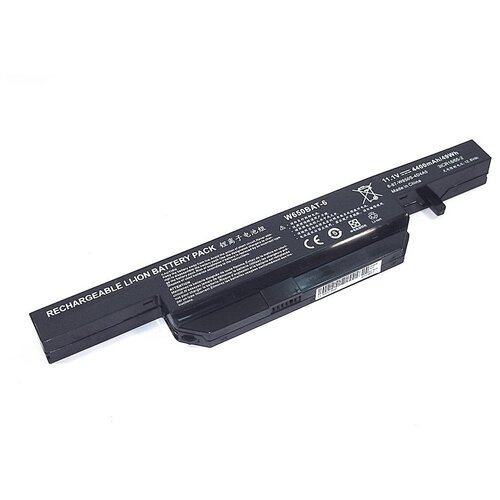 фото Аккумуляторная батарея (аккумулятор) w650bat-6 для dns w650, 0170724, 0801482, clevo w650sf, w650sr, w655sr, w670shq 4400mah greenway