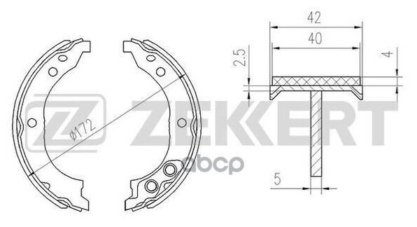 Комплект тормозных колодок ZEKKERT BK-4453 для Citroen JUMPER; Fiat DUCATO; Peugeot BOXER