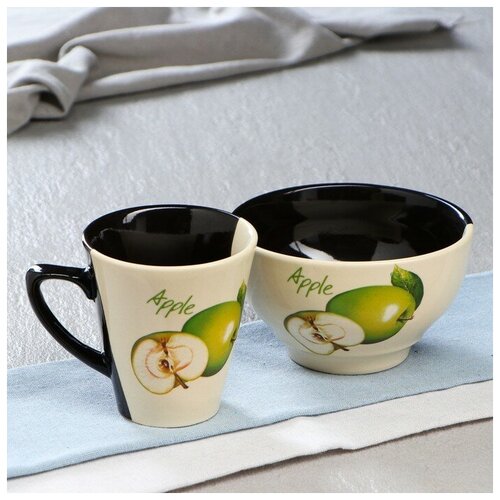 фото Набор чайный "фрукты", пиала 600 мл, кружка 350 мл, микс нет бренда